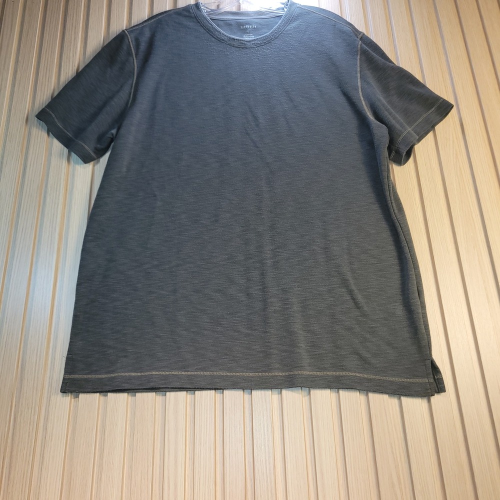 Van Heusen Mens Short Sleeve Crewneck T-Shirt Gray Marl 50K8795 Size L
